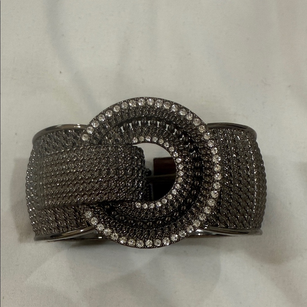 Lia Sophia Black and Silver bracelet with Rhinestone Accent